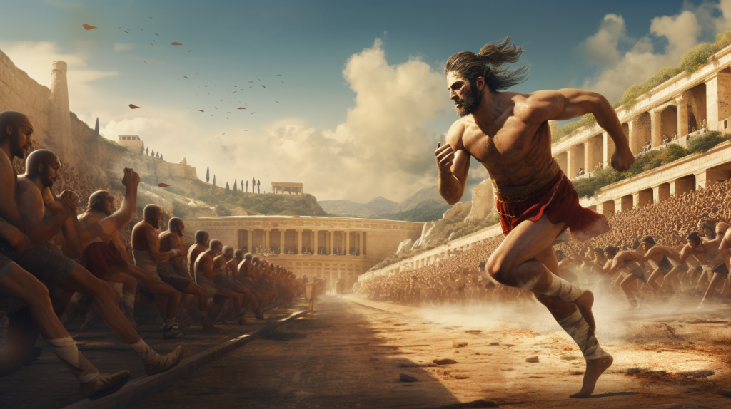 Recreación de los Juegos Olímpicos en la Antigua Grecia