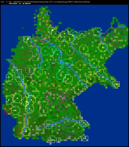 Ejemplo de creación de un escenario basado en el mapa de Alemania previa a la unificación