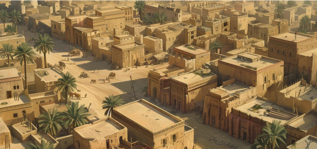 Recreación de viviendas del Antiguo Egipto