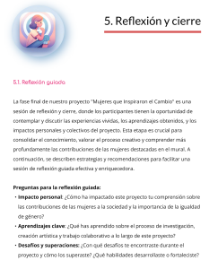 Fragmento del proyecto. Parte de las reflexiones final.